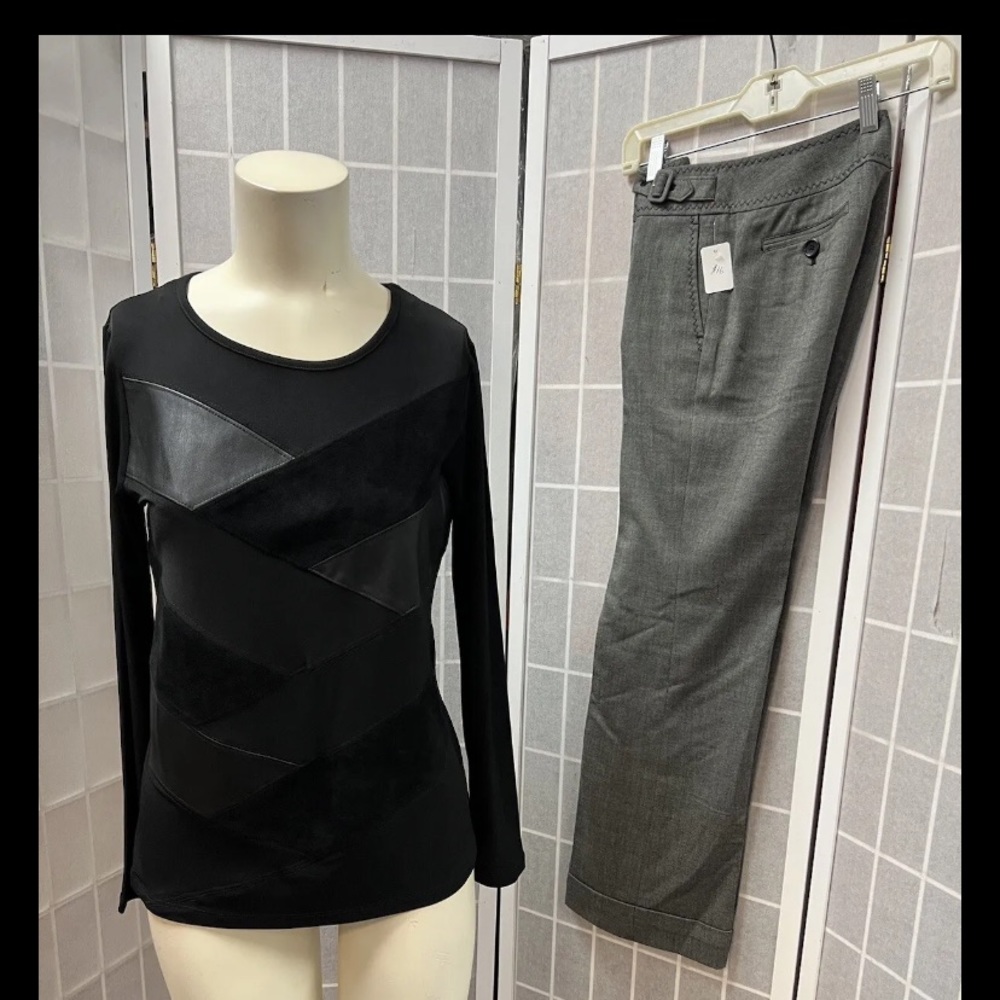 Robe Femme Ann Taylor - Taille Large (L) - Couleur Gris, Sans Manches - Occasion Très Bon état